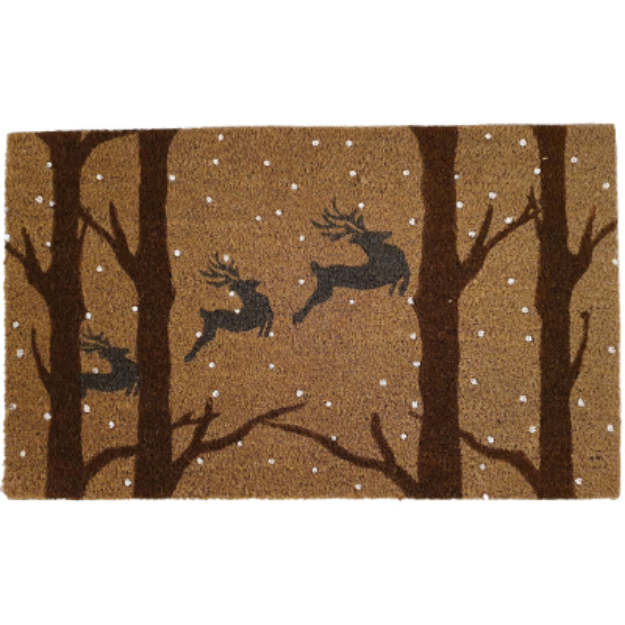 Picture of mat seasonal coir reindeer 