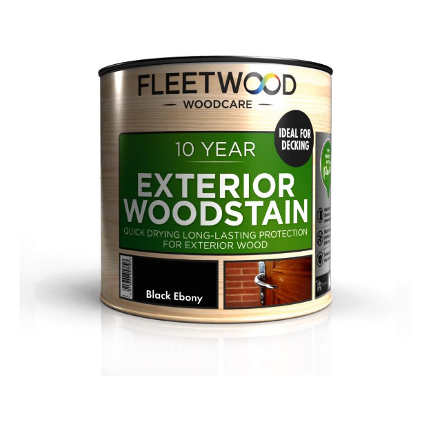 Picture of FLEETWOOD 10 YEAR WOODSTAIN BLACK EBONY 1L