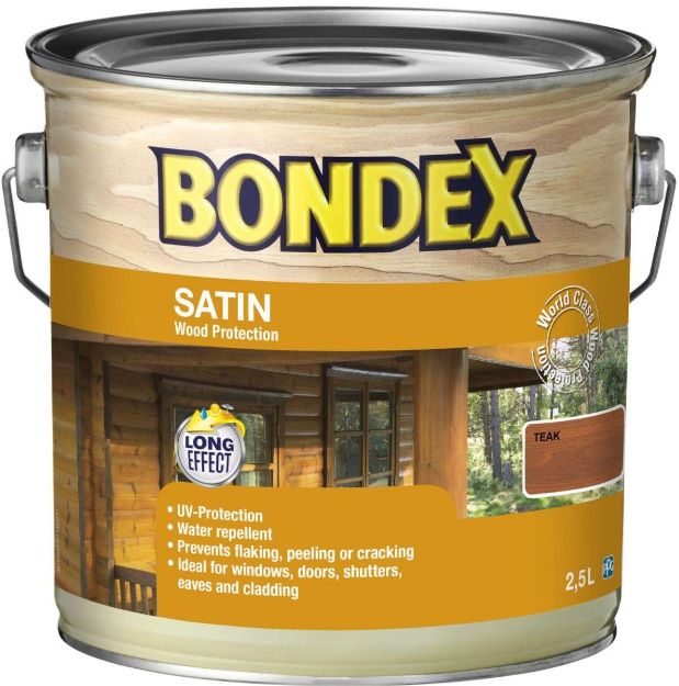 Picture of BONDEX SATIN TEAK WOODSTAIN 2.5L