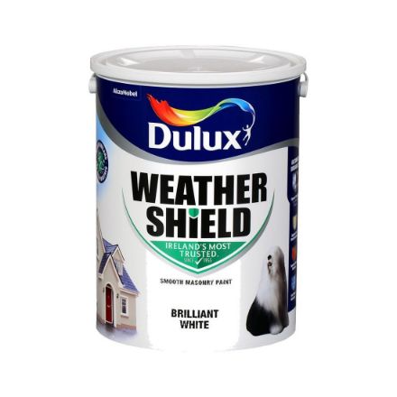 Picture of DULUX WEATHERSHIELD BRILLIANT WHITE 5L