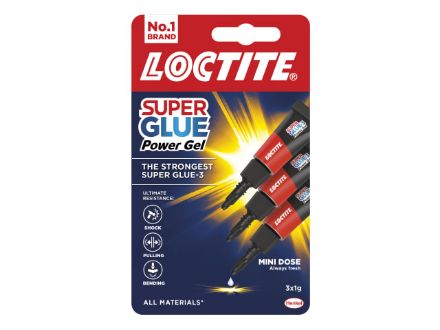 Picture of LOCTITE SUPER GLUE 3 POWER GEL TUBE 3X1G