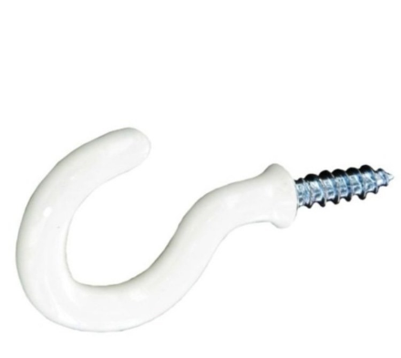 Picture of SECURIT WHITE SHOULDERED CUP HOOKS 50MM