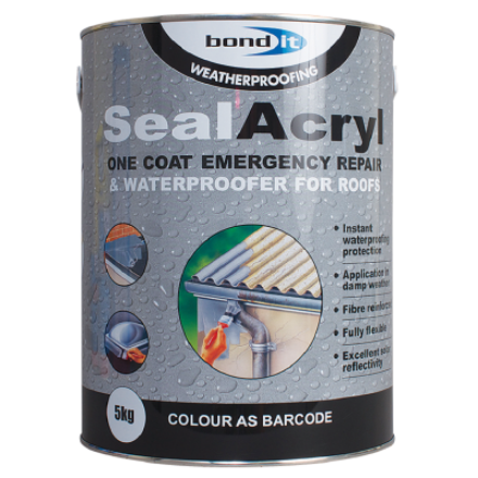 Picture of SEALACRYL 5KG GREY FIBRE REINFORCED ROOF COATING