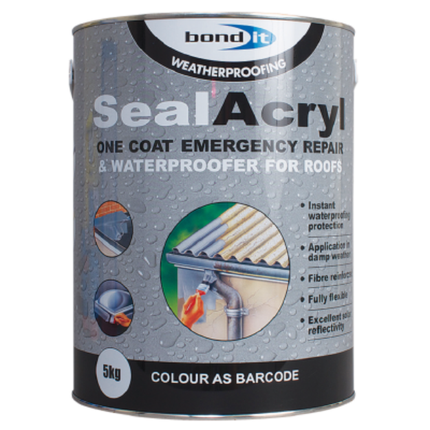 Picture of SEALACRYL 5KG GREY FIBRE REINFORCED ROOF COATING