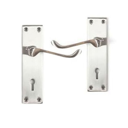 Picture of BASTA VICTORIAN DOOR HANDLE SATIN NICKEL