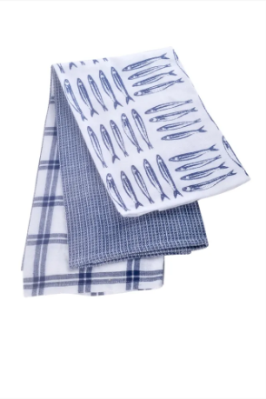 Picture of COASTAL TEA TOWELS SET OF 3 45 X 65CM