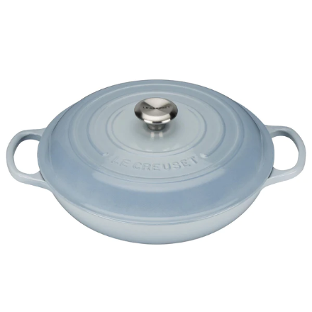 Picture of LE CREUSET SHALLOW CASSEROLE 26CM COASTAL BLUE