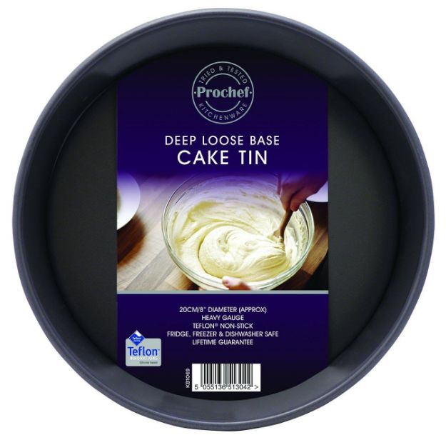 Picture of PROCHEF DEEP LOOSE BASE CAKE TIN 8"