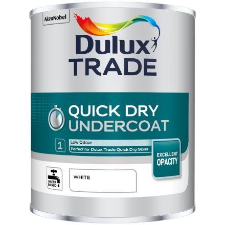 Picture of DULUX TRADE QUICK DRY UNDERCOAT WHITE 1L