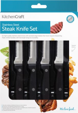 Picture of KITCHENCRAFT PACK 6 STEAK KNIVES