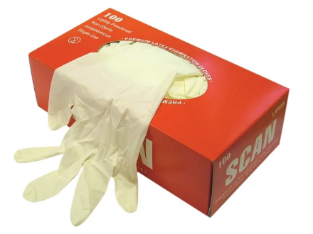 Picture of SCAN LATEX GLOVES LARGE