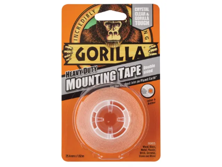 Picture of GORILLA HEAVY DUTY CLEAR MOUNTING TAPE 25MM X 1.5M