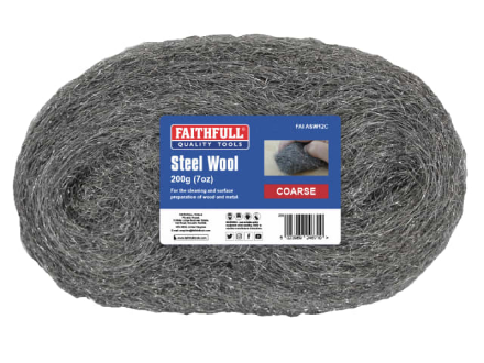 Picture of FAITHFULL STEEL WOOL COARSE 200G