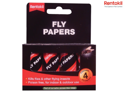 Picture of RENTOKIL FLY PAPERS PACK 4