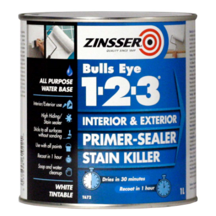 Picture of ZINSSER BULLS EYE 1-2-3 PRIMER SEALER 1L