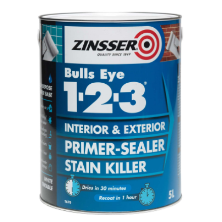 Picture of ZINSSER BULLS EYE 1-2-3 PRIMER 5L