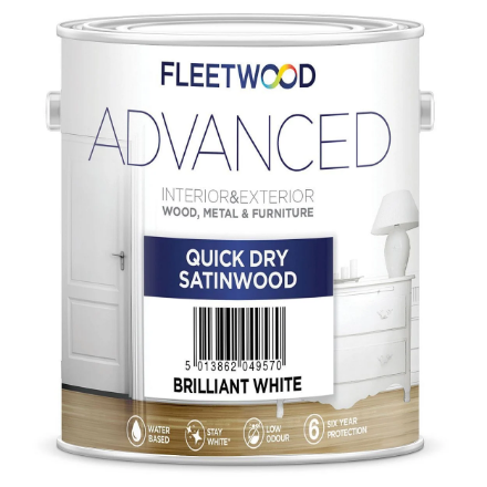 Picture of FLEETWOOD ADVANCED SATINWOOD BRILLIANT WHITE 2.5L