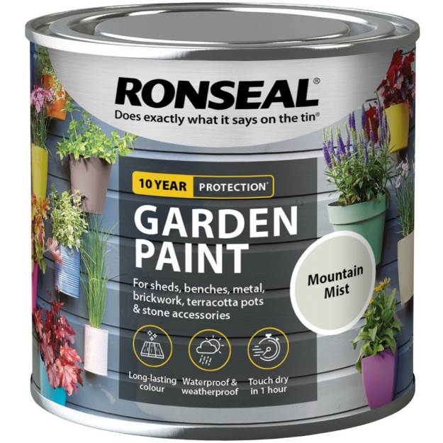 Picture of RONSEAL GARDEN PAINT MOUNTAIN MIST 250ML