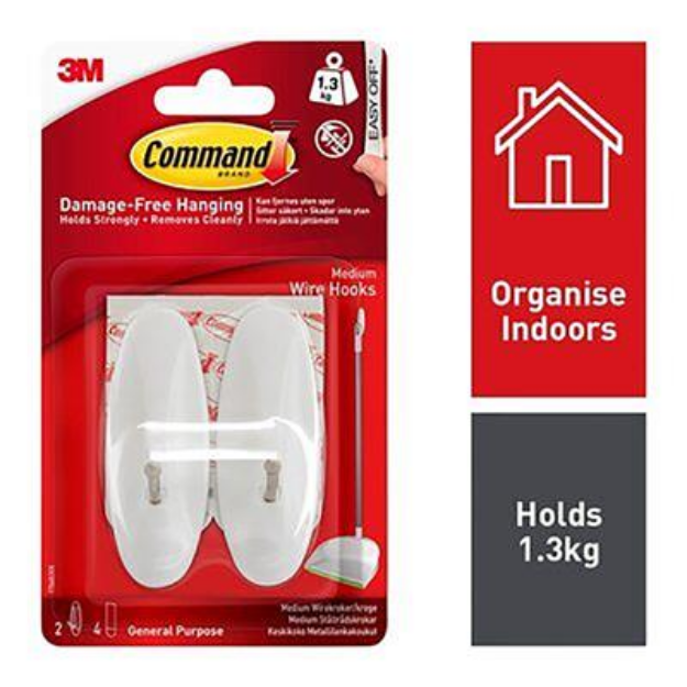 Picture of 3M COMMAND MEDIUM WIRE HOOKS