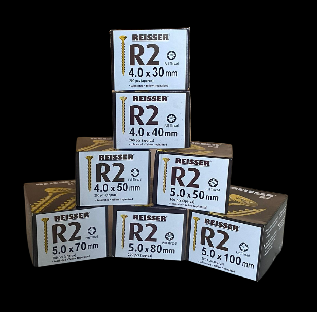 Picture of REISSER R2 WOOD SCREWS 4.0 X 40MM 200 BOX