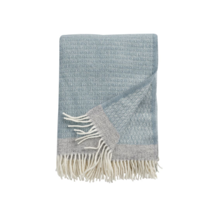Picture of wool throw harald dusty blue