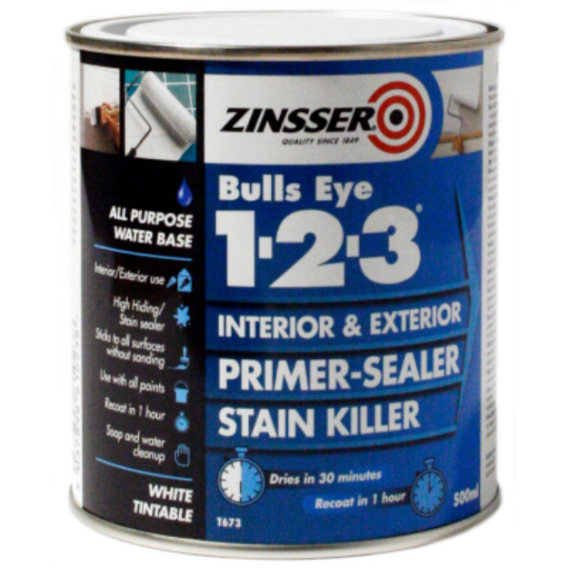 Picture of ZINSSER BULLS EYE 1-2-3 PRIMER 500ML