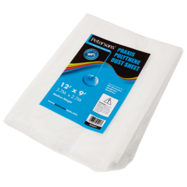 Picture of PETERSONS PRAXIS POLYTHENE DUST SHEET 12X9FT