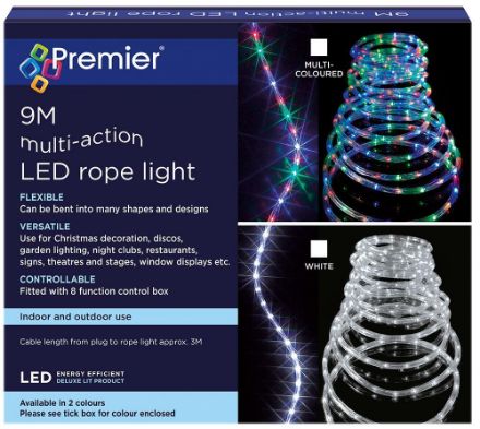 Picture of PREMIER LED MULTI-ACTION ROPE LIGHT WHITE 9M LIT LENGTH