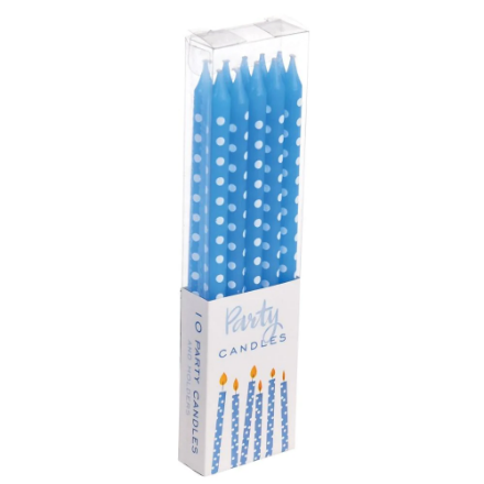 Picture of POLKA SPOTTY BLUE PARTY CANDLES