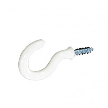 Picture of SECURIT WHITE SHOULDERED CUP HOOKS 25MM