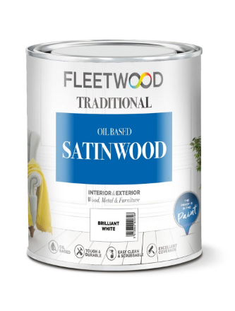 Picture of FLEETWOOD TRADITIONAL SATINWOOD BRILLIANT WHITE 250ML
