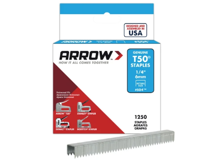 Picture of ARROW T50 STAPLES 6MM 1250 BOX