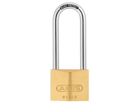 Picture of ABUS LONG SHACKLE PADLOCK BRASS 65/40