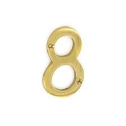 Picture of SECURIT BRASS NUMERAL NO.8 75MM