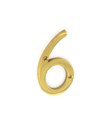 Picture of SECURIT BRASS NUMERAL NO.6 75MM