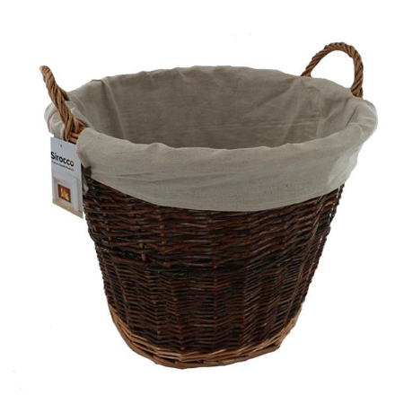 Picture of SIROCCO ROUND WILLOW BASKET WITH CANVAS LINER