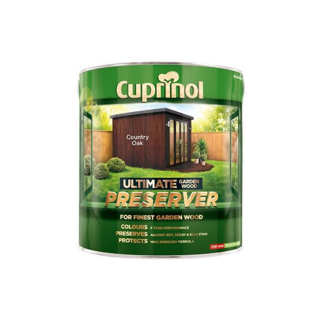 Picture of CUPRINOL WOOD PRESERVER COUNTRY OAK 4L