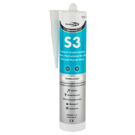 Picture of BOND-IT S3 SANITARY SILICONE TRANSLUCENT 295ML 