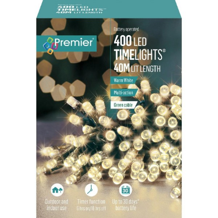 Picture of PREMIER 400 LED TIME LIGHTS WARM WHITE 40M LIT LENGTH