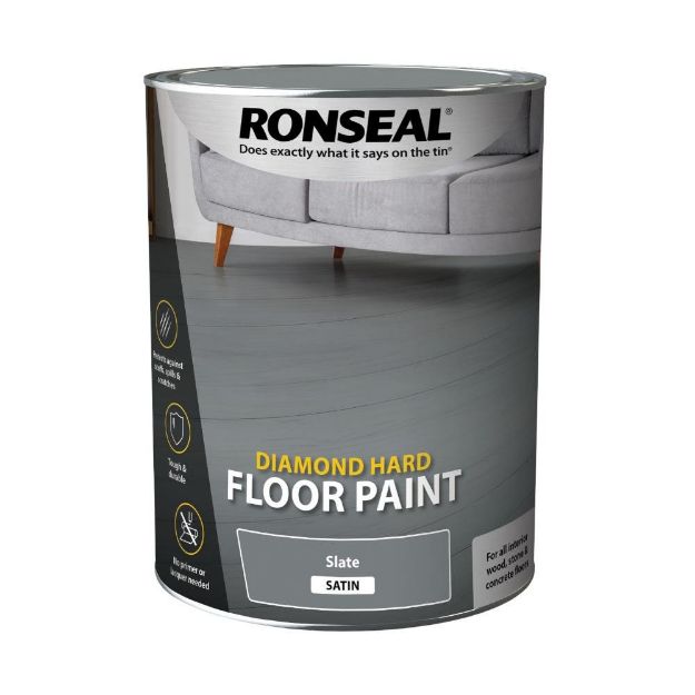 Picture of RONSEAL DIAMOND HARD FLOOR PAINT SLATE GREY 5L