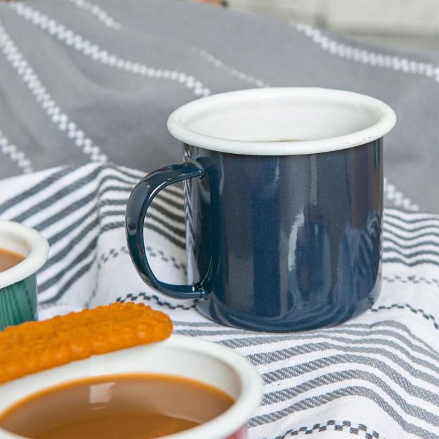 Picture of FALCON ENAMEL MUG BLUE WHITE RIM