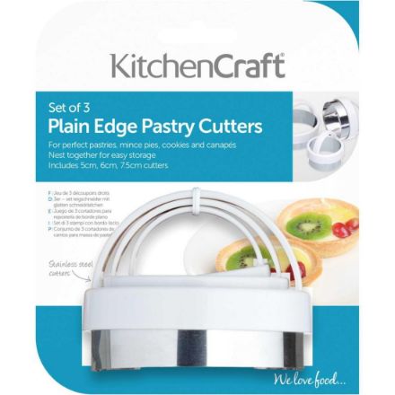 Picture of SET OF 3 PLAIN EDGE PASTRY CUTTERS