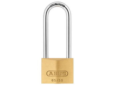 Picture of ABUS LONG SHACKLE PADLOCK BRASS 65/50