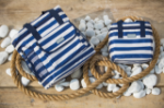 Picture of KITCHEN CRAFT LULWORTH NAUTICAL-STRIPED MEDIUM COOL BAG