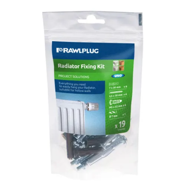 Picture of RAWLPLUG RADIATOR FIXING KIT PACK OF 19