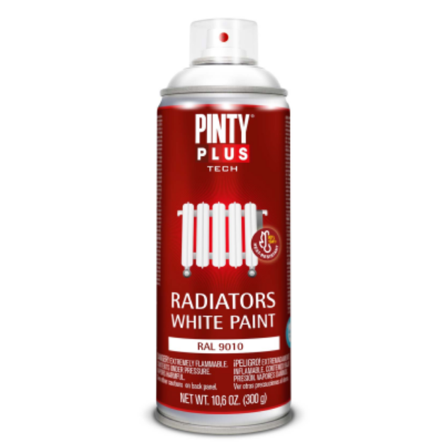 Picture of PINTY PLUS TECH RADIATOR SPRAY PAINT WHITE GLOSS 400ML