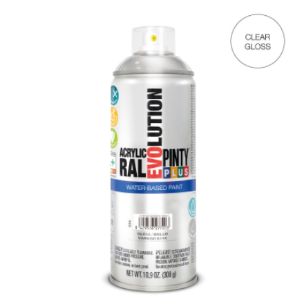 Picture of PINTY PLUS EVOLUTION WATER-BASED SPRAY VARNISH GLOSS 400ML