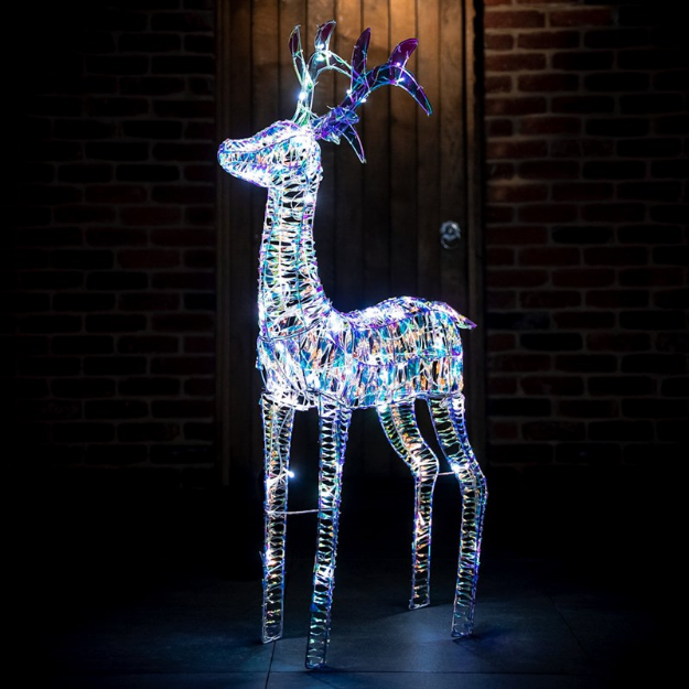 Picture of NORFOLK NOEL FESTIVE IRIDESCENT REINDEER 125CM