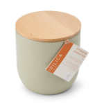 Picture of KITCHEN CRAFT IDILICA CANNISTER WITH BEECHWOOD LID PUTTY 12CM X 12CM