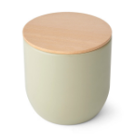 Picture of KITCHEN CRAFT IDILICA CANNISTER WITH BEECHWOOD LID PUTTY 12CM X 12CM